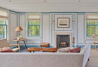  Coastal Traditional Living Room. East Hampton Dunes by Gramercy Design.