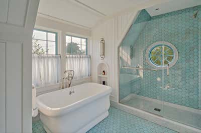  Transitional Beach House Bathroom. East Hampton Dunes by Gramercy Design.
