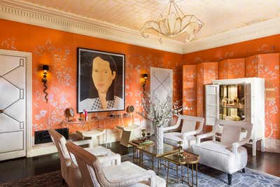 French Maximalist Entertainment/Cultural Living Room. Maison de Luxe Greystone Mansion by Andrea Schumacher Interiors.