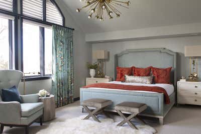  Transitional Family Home Bedroom. Stately Suburban by Andrea Schumacher Interiors.