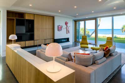  Industrial Minimalist Beach House Living Room. Ponte Vedra Beach, FL by KMH Design.