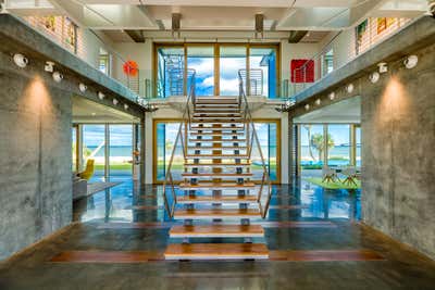 Industrial Beach House Lobby and Reception. Ponte Vedra Beach, FL by KMH Design.