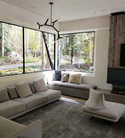  Modern Family Home Living Room. Crystal Lake - Aspen, CO by KMH Design.