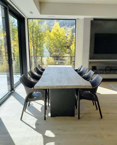  Minimalist Family Home Dining Room. Crystal Lake - Aspen, CO by KMH Design.