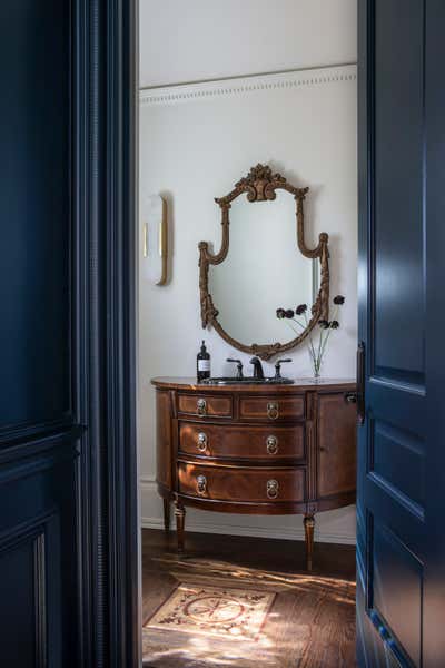  French Vacation Home Bathroom. Chateau Tranquil by Sherry Shirah Design.