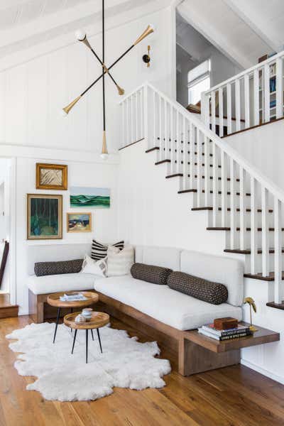  Eclectic Beach House Entry and Hall. Oak Street by Jen Samson Design.