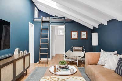  Eclectic Minimalist Beach House Living Room. Oak Street by Jen Samson Design.