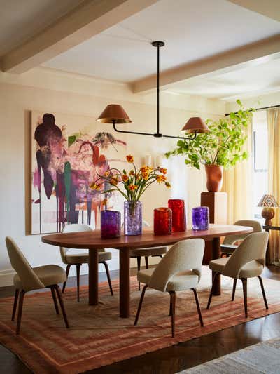  Eclectic Apartment Dining Room. Greenwich Village Pre War by Josh Greene Design.