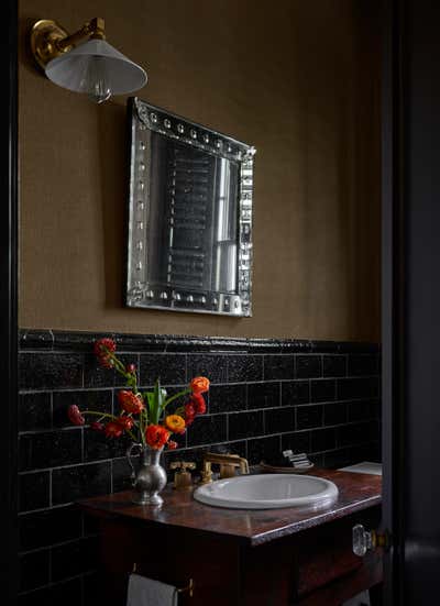  English Country British Colonial Bathroom. Oakdale by Anna Booth Interiors.