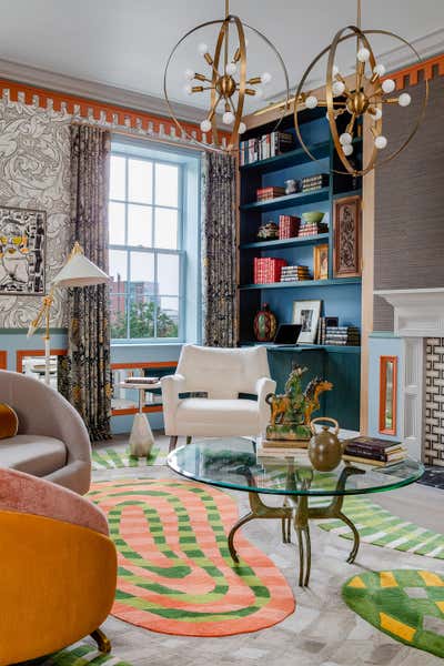  Maximalist Living Room. Beacon Hill  by Favreau Design.