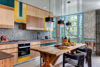  Maximalist Apartment Kitchen. Beacon Hill  by Favreau Design.