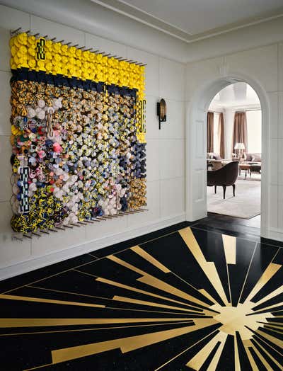 Art Deco Entry and Hall. Gold Coast Pied-à-terre by Jessica Lagrange Interiors.