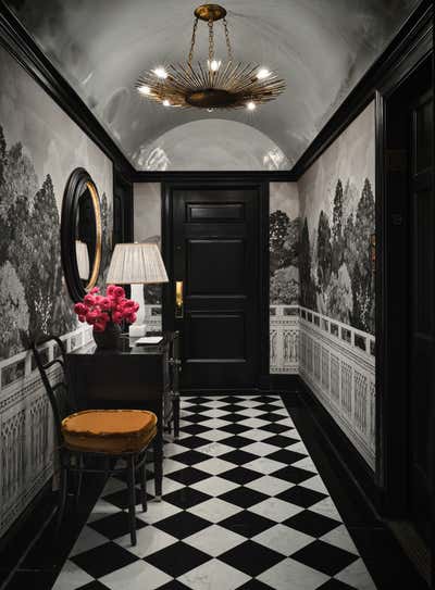  Transitional Apartment Entry and Hall. Gold Coast Pied-à-terre by Jessica Lagrange Interiors.