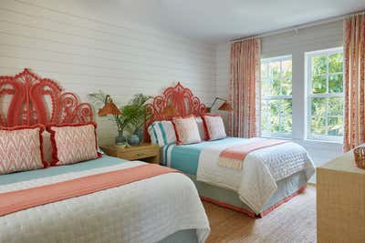  Transitional Beach House Bedroom. Guest House Hideaway by Jessica Lagrange Interiors.
