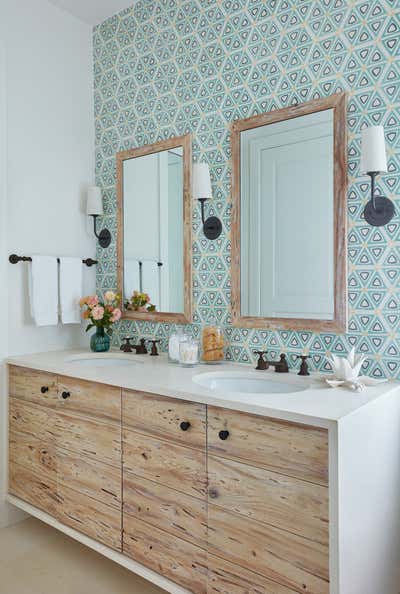  Transitional Beach Style Beach House Bathroom. Guest House Hideaway by Jessica Lagrange Interiors.