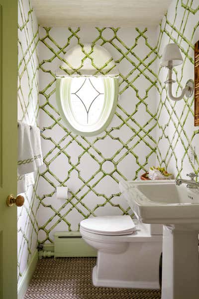  Regency Tropical Bathroom. Brooklyn Designer Showhouse by Kim Tomasino Interiors.