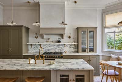  English Country Victorian Family Home Kitchen. Barrow St. Townhome by And Studio Interiors.