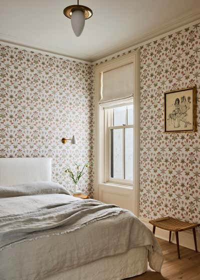  English Country Victorian Bedroom. Barrow St. Townhome by And Studio Interiors.