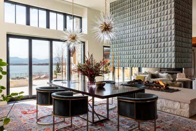  Eclectic Family Home Dining Room. Lakeside New Build by Andrea Schumacher Interiors.
