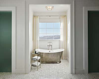  French Family Home Bathroom. Hidden Hills by Travis Grimm Interiors.