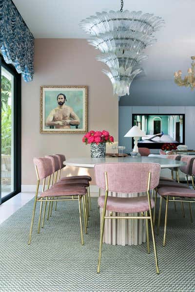 Mid-Century Modern Tropical Family Home Dining Room. Coconut Grove by Stephanie Barba Mendoza.