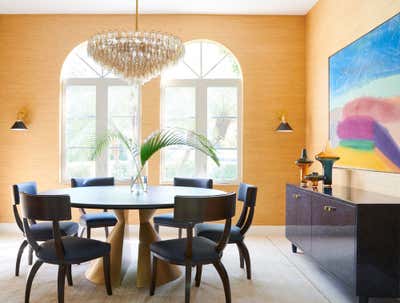  Tropical Family Home Dining Room. Palmetto  by Helen Bergin Interiors.