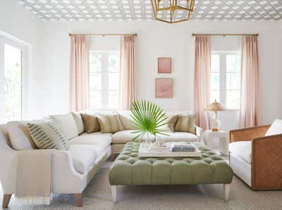  Tropical Mediterranean Family Home Living Room. Palmetto  by Helen Bergin Interiors.