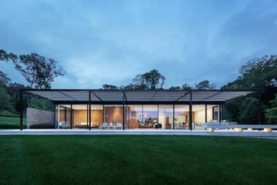  Minimalist Family Home Exterior. New Canaan Pavilion by TenBerke.