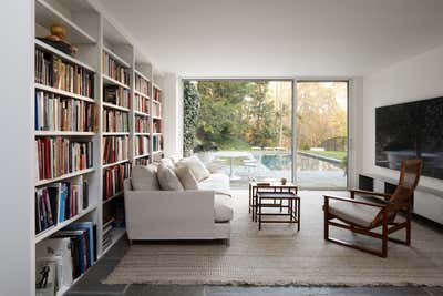  Mid-Century Modern Country House Living Room. Hudson Valley Glass House by Magdalena Keck Interior Design.