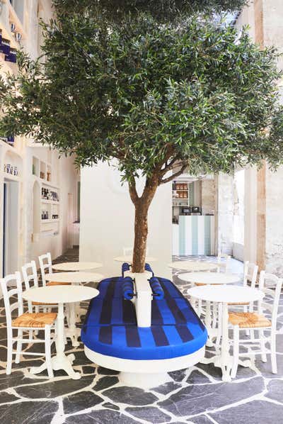  Contemporary Mediterranean Restaurant Living Room. Maison Kalios by UCHRONIA.