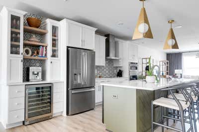  Transitional Modern Contemporary Apartment Kitchen. Rocketts Landing by Samantha Heyl Studio.