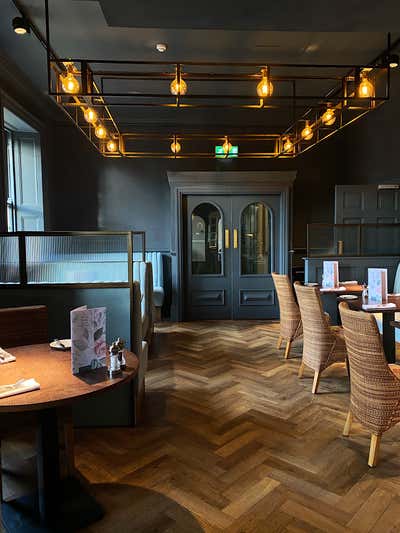  Maximalist Modern Hotel Dining Room. Healds Hall Hotel by SE Designs. - GB.