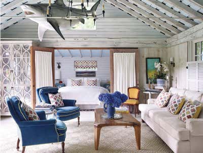  Contemporary Eclectic Beach House Bedroom. East Hampton by Area Interior Design.