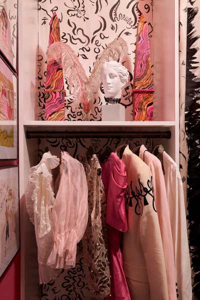  Eclectic Storage Room and Closet. Brooklyn Designer Showhouse 2022 by Tara McCauley, LLC.