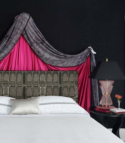  Maximalist Transitional Bedroom. Brooklyn Designer Showhouse 2022 by Tara McCauley, LLC.