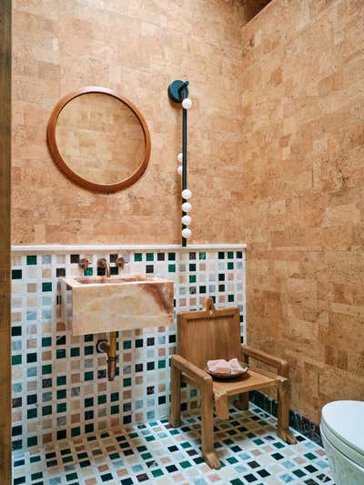  Eclectic Rustic Family Home Bathroom. Beverly Hills by Proem Studio.