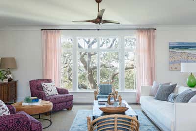  Beach Style Coastal Living Room. Marsh Oak  by Jill Howard Design Studio.