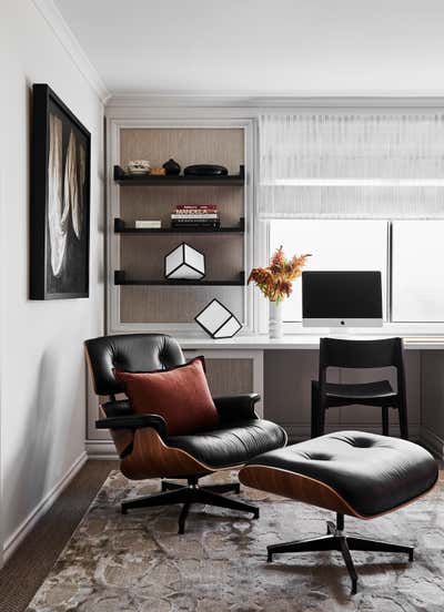 Modern Office and Study. Caulfield Residence by Marylou Sobel.