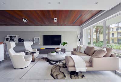  Mid-Century Modern Living Room. 1950’s Oceanside Condo Makeover by Raymond Nicolas.