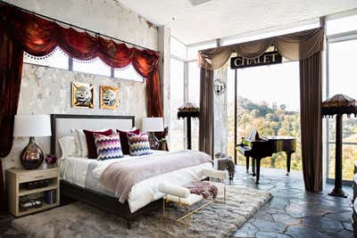  Maximalist Family Home Bedroom. Eclectic Rock Star by Peti Lau Inc.