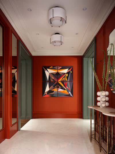  Eclectic Entry and Hall. Luxury Modern Apartment by O&A Design Ltd.