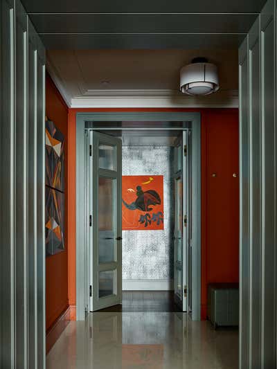 Contemporary Apartment Entry and Hall. Luxury Modern Apartment by O&A Design Ltd.