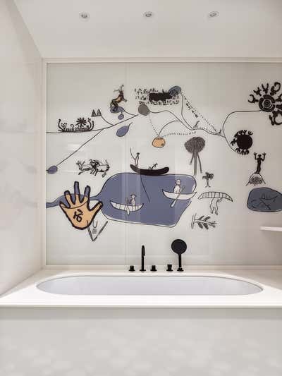  Eclectic Apartment Bathroom. Luxury Modern Apartment by O&A Design Ltd.