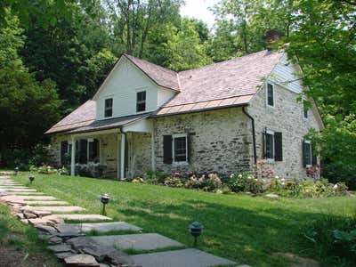 Farmhouse Country House Exterior. Historic Renovation in the Hudson Valley by DiGuiseppe.