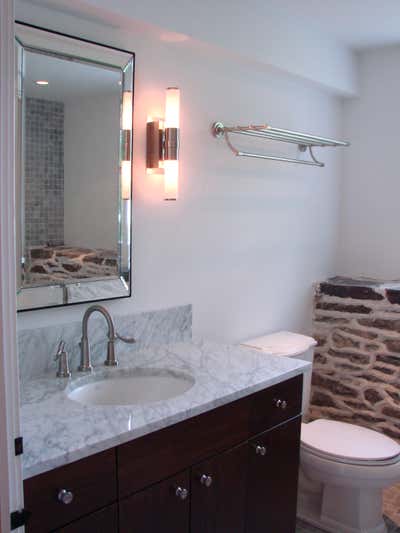  Cottage Country Country House Bathroom. Historic Renovation in the Hudson Valley by DiGuiseppe.
