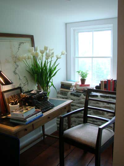  Farmhouse Cottage Country House Office and Study. Historic Renovation in the Hudson Valley by DiGuiseppe.