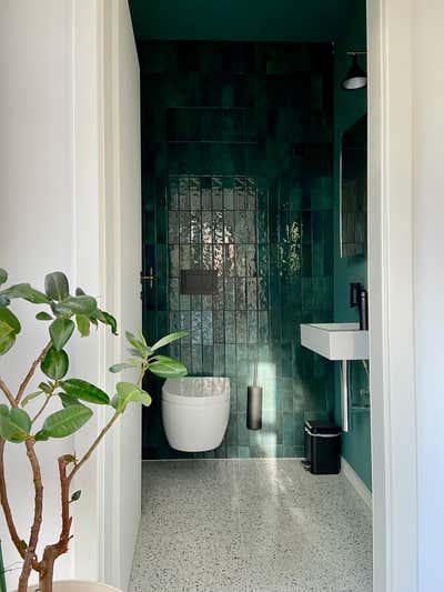  Arts and Crafts French Family Home Bathroom. 70s Bungalow by ZWEI Design.