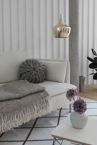  Country Scandinavian Living Room. Apartment MS by ZWEI Design.