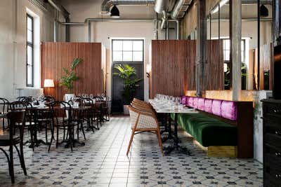  Eclectic Art Nouveau Restaurant Dining Room. Lore Bistro by Marit Ilison Creative Atelier.