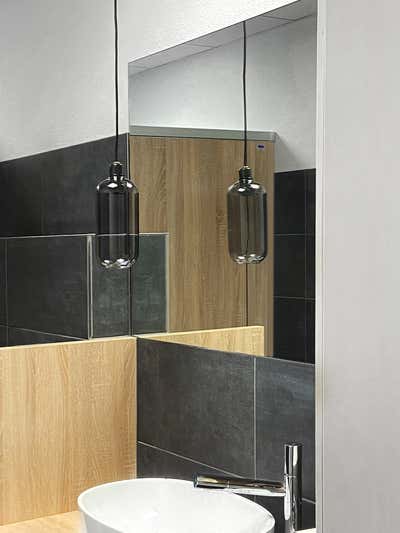  Industrial Minimalist Bathroom. Bieg Offices by ZWEI Design.